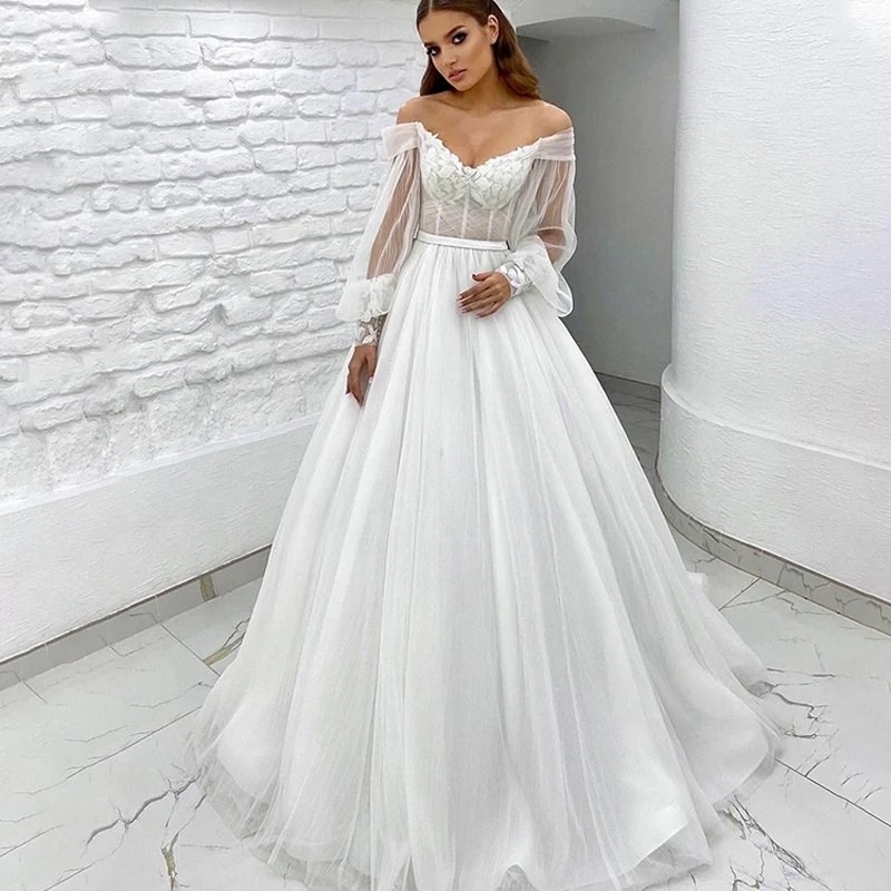 ChuYu 2021 Charming Tulle Wedding Dress Princess Backless Puff Long Sleeve A-line Formal Occasion Vestido De Novia Ball Gown
ChuYu 2021 Charming Tulle Wedding Dress Princess Backless Puff Long Sleeve A-line Formal Occasion Vestido De Novia Ball Gown