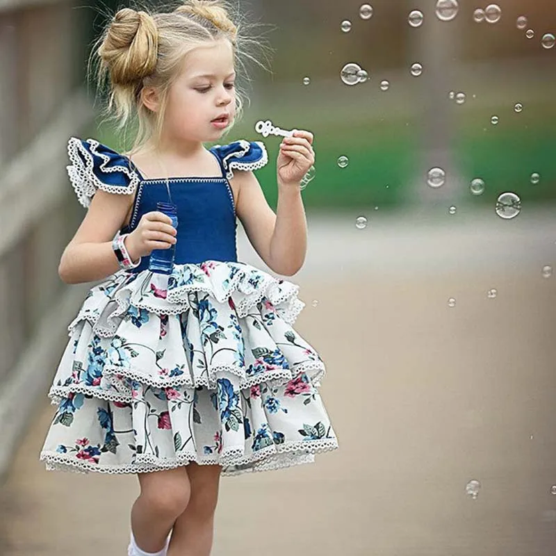 Girls Print Dress Explosive Fashion Baby Vest Flower Small Flying Sleeveless Lace Cake Dress Princess Kids Dresses Girl Clothes
Girls Print Dress Explosive Fashion Baby Vest Flower Small Flying Sleeveless Lace Cake Dress Princess Kids Dresses Girl Clothes