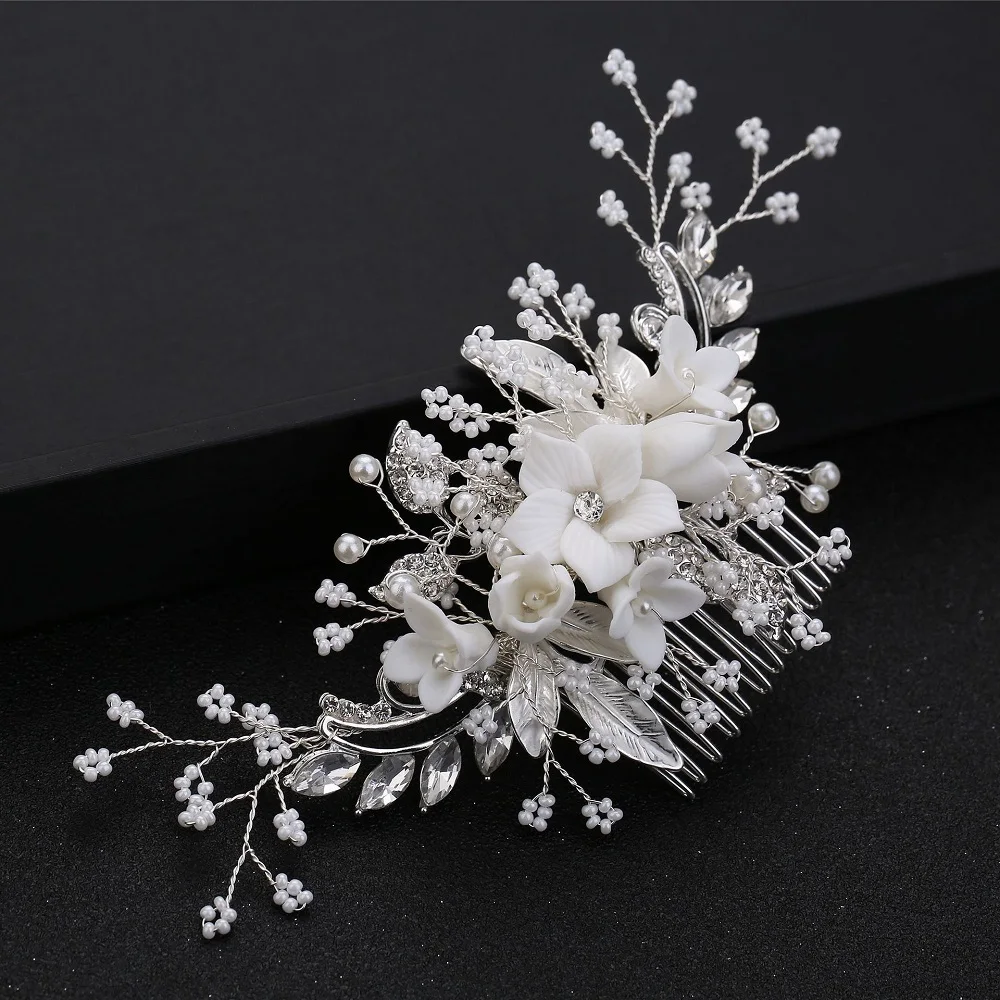 White Flower Rhinestone Pearl Hair Comb Bridal Hair Accessories Elegant Wedding Hair Comb Women Head Ornaments Headband 
White Flower Rhinestone Pearl Hair Comb Bridal Hair Accessories Elegant Wedding Hair Comb Women Head Ornaments Headband