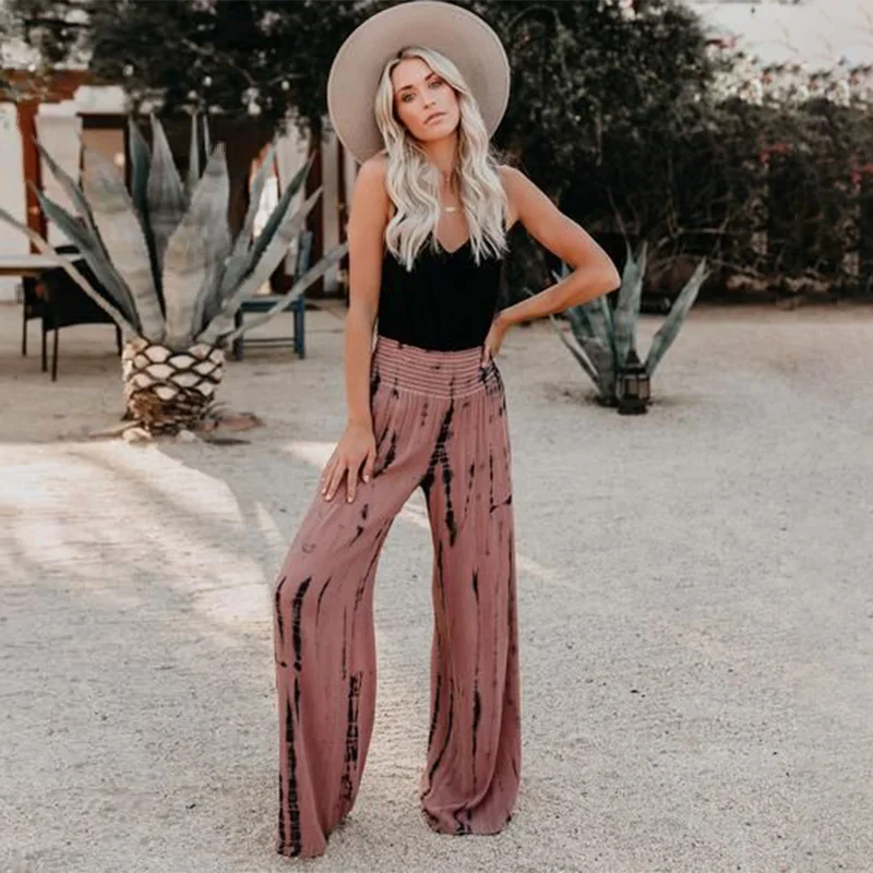 Tie Dye High Waist Wide-leg Pants Women Loose Plus Size Elastic Waist Casual Trousers Ladies Streetwear Long Pants
Tie Dye High Waist Wide-leg Pants Women Loose Plus Size Elastic Waist Casual Trousers Ladies Streetwear Long Pants
