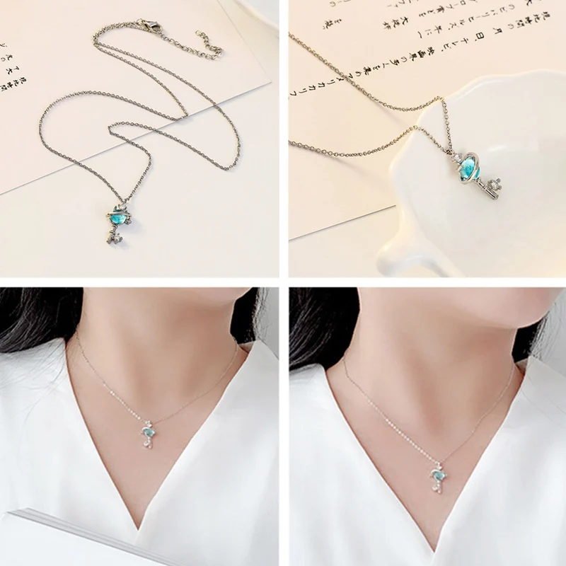 Exquisite Small Fresh Punk Vintage Blue Crystal Key Necklaces Pendants For Women Gifts Statement Necklaces 2021
Exquisite Small Fresh Punk Vintage Blue Crystal Key Necklaces Pendants For Women Gifts Statement Necklaces 2021