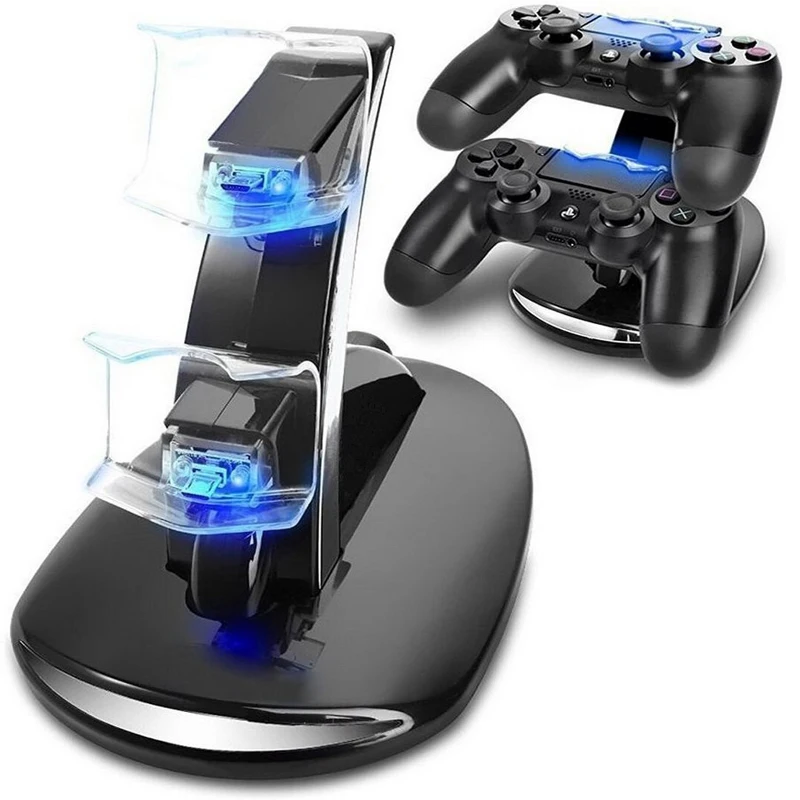 PS4 Accessories Dual Micro USB Charger Dock Joystick PS4 Charging Station for PlayStation 4 Dualshock4 Controller Charger Stand
PS4 Accessories Dual Micro USB Charger Dock Joystick PS4 Charging Station for PlayStation 4 Dualshock4 Controller Charger Stand