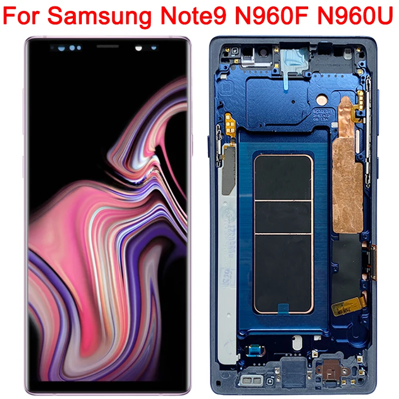 Оригинальный дисплей Super Amoled для Samsung Galaxy Note 9 ЖК-экран с рамкой 6 4 дюйма Note9 N960F N960U