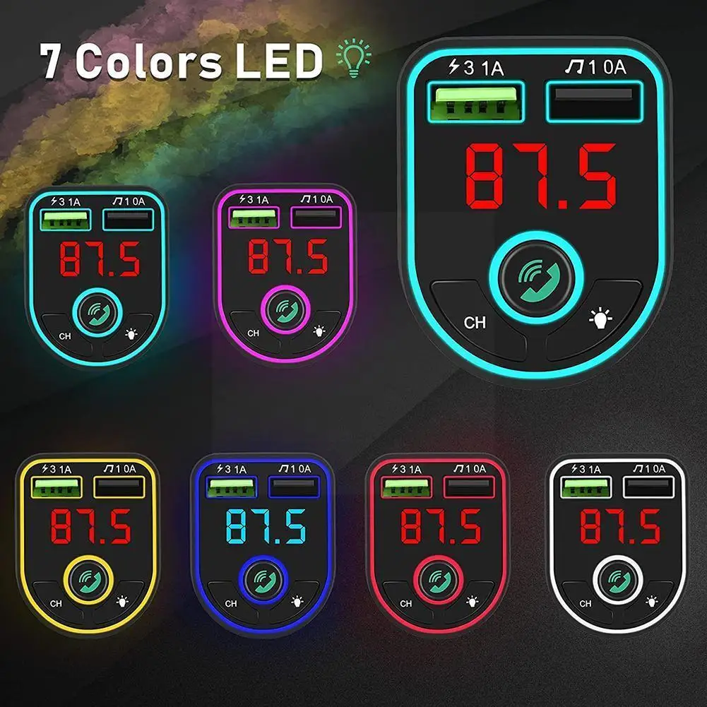 Bluetooth 5.0 FM Transmitter Car MP3 Player Wireless Playback Disk USB TF Hands-free Charging U Fast Audio Receiver D1U8
Bluetooth 5.0 FM Transmitter Car MP3 Player Wireless Playback Disk USB TF Hands-free Charging U Fast Audio Receiver D1U8