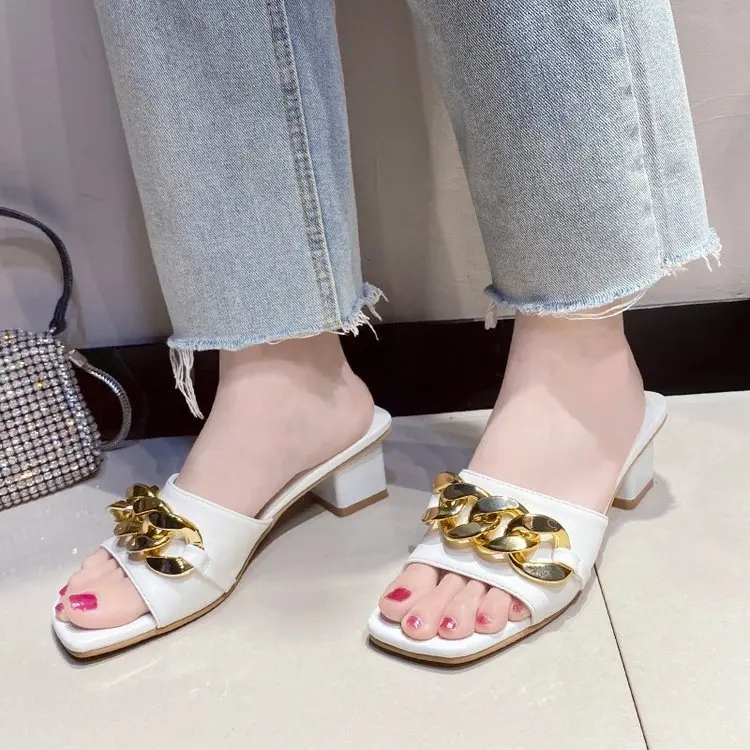 Shoes Slippers Heels Slipers Women Slides Fashion Low Rivet High 2021 Summer Luxury PU Rubber Rome Fabric Basic Hoof Shoes Slipp
Shoes Slippers Heels Slipers Women Slides Fashion Low Rivet High 2021 Summer Luxury PU Rubber Rome Fabric Basic Hoof Shoes Slipp