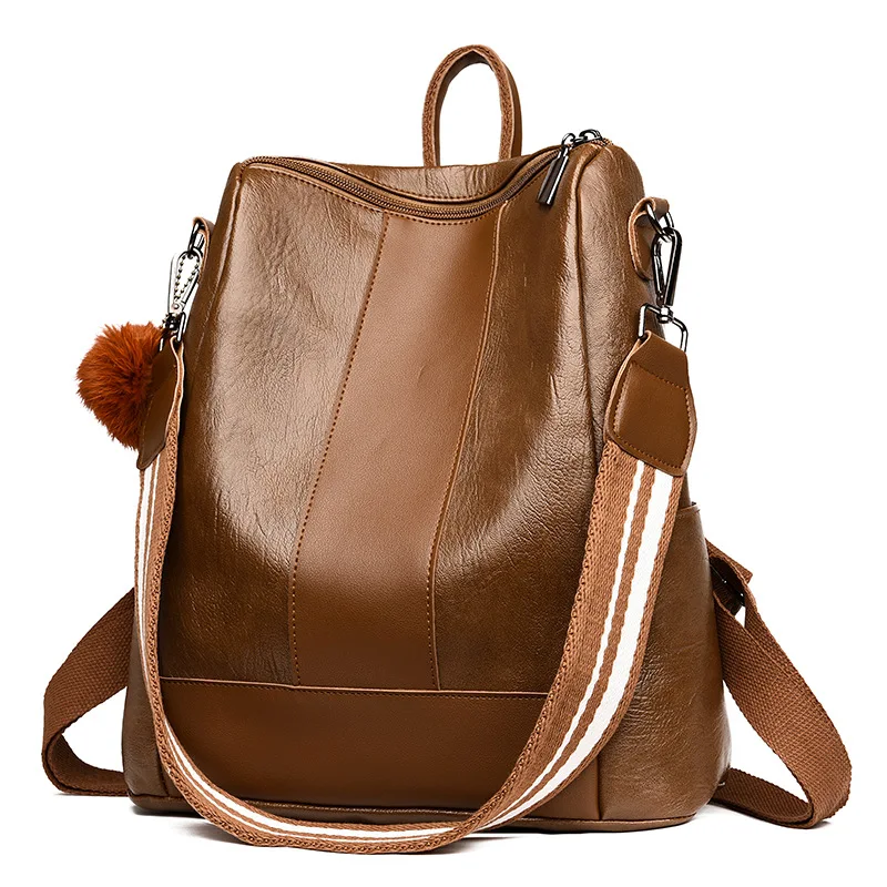 Female Anti-theft Backpack Classic PU Leather Solid Color Backpack Canta Fashion Shoulder Bag Large Capacity School Shoulder Bag
Female Anti-theft Backpack Classic PU Leather Solid Color Backpack Canta Fashion Shoulder Bag Large Capacity School Shoulder Bag