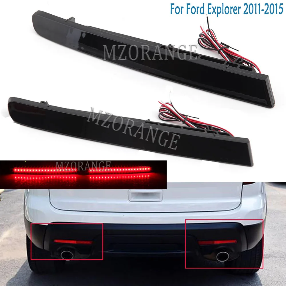 2pcs Smoky Black LED Rear Bumper Reflector Light For Ford Explorer 2011 2012 2013 2014 2015 Tail Brake Fog Lamp Car Accessories
2pcs Smoky Black LED Rear Bumper Reflector Light For Ford Explorer 2011 2012 2013 2014 2015 Tail Brake Fog Lamp Car Accessories