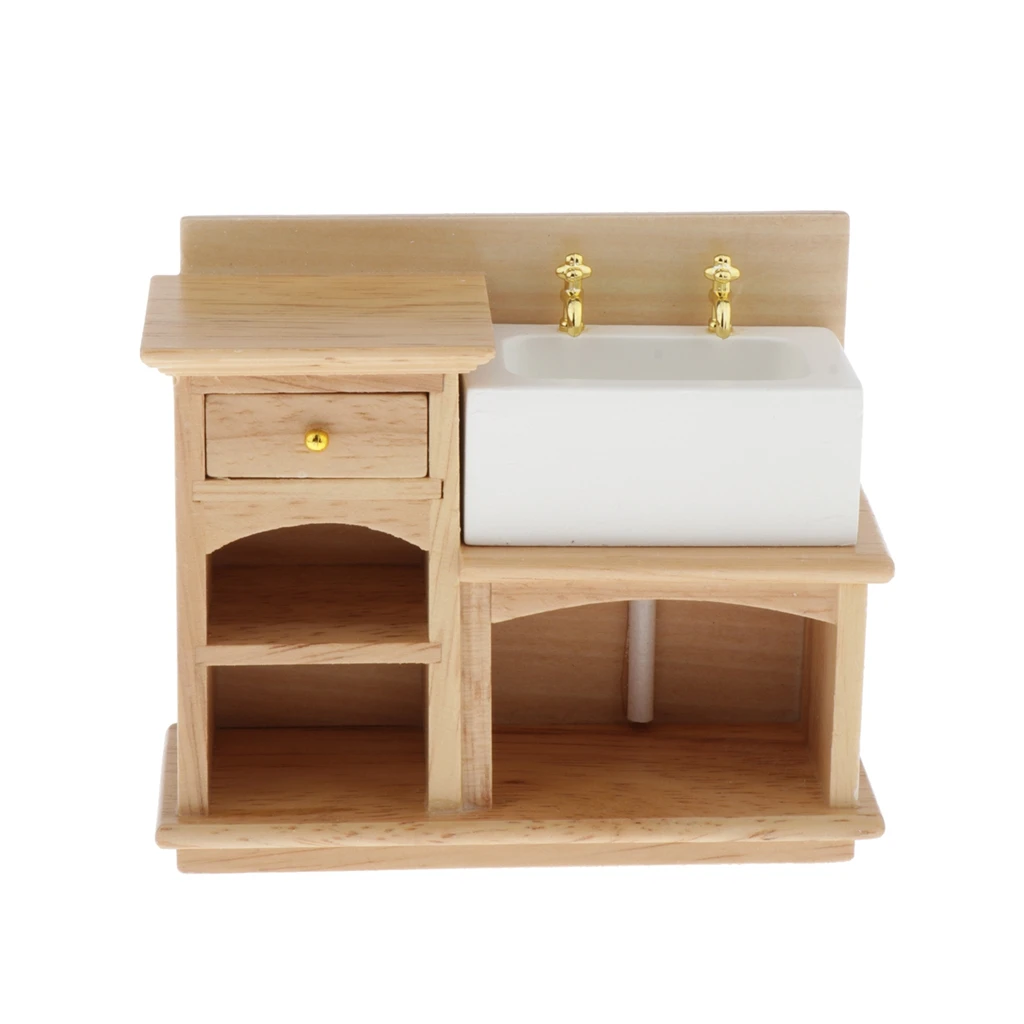 1/12 Miniature Wooden Wash Basin Cabinet with Ceramic Hand Sink Furniture for Dollhouse Bathroom or Kitchen Decoration
1/12 Miniature Wooden Wash Basin Cabinet with Ceramic Hand Sink Furniture for Dollhouse Bathroom or Kitchen Decoration