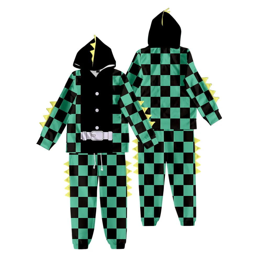 2021 Children Demon Slayer Hoodie And Pants Set Dinosaur Dress Up Kids Two Piece Set Cosplay 3D Suit For Boys And Girls
2021 Children Demon Slayer Hoodie And Pants Set Dinosaur Dress Up Kids Two Piece Set Cosplay 3D Suit For Boys And Girls