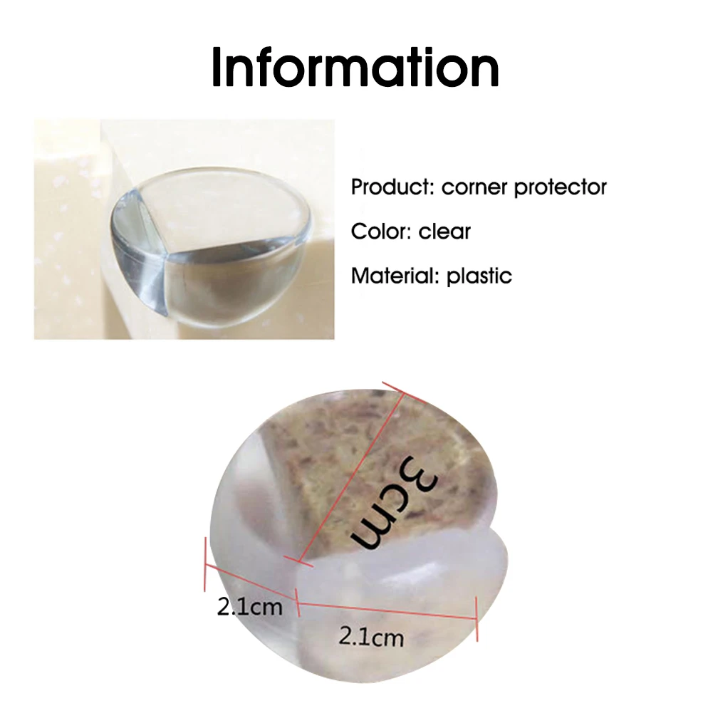 10Pcs/20Pcs Corner Protectors PVC Transparent Corner Edge Guard Bumper Baby Safety Anticollision Protector Shippin Fast delivery
10Pcs/20Pcs Corner Protectors PVC Transparent Corner Edge Guard Bumper Baby Safety Anticollision Protector Shippin Fast delivery