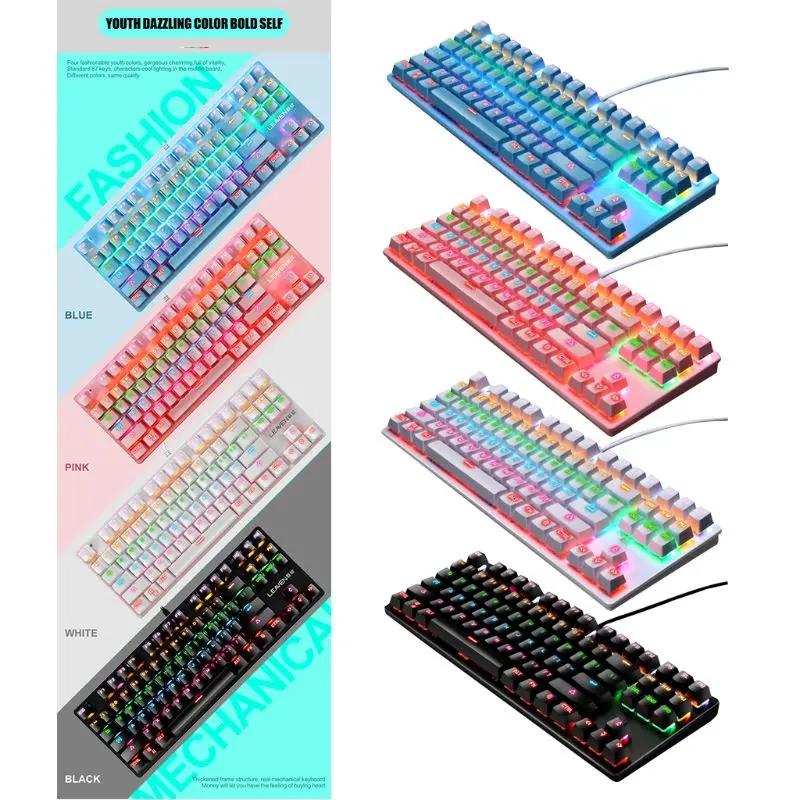 K550 Green Shaft Mechanical Keypad 87 Keys Gaming Keyboard for Windows XP/7/8/10
K550 Green Shaft Mechanical Keypad 87 Keys Gaming Keyboard for Windows XP/7/8/10