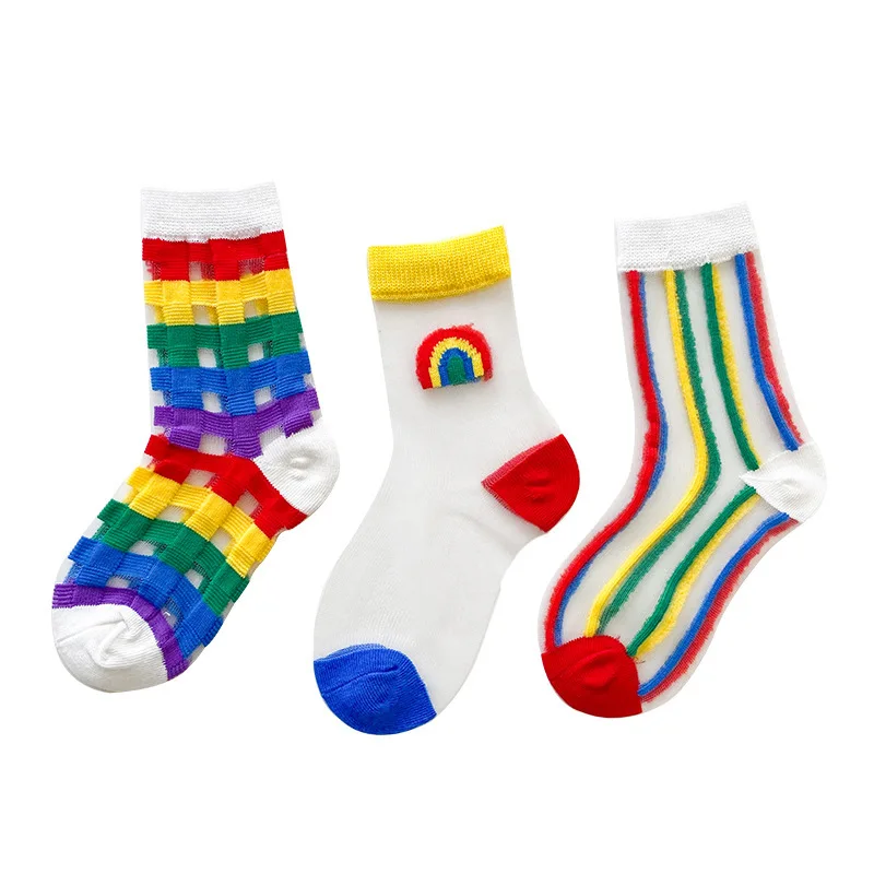 3 Pairs New Children Socks Baby Korean Rainbow Striped Summer Breathable Mesh Sprots Socks for Kids
3 Pairs New Children Socks Baby Korean Rainbow Striped Summer Breathable Mesh Sprots Socks for Kids