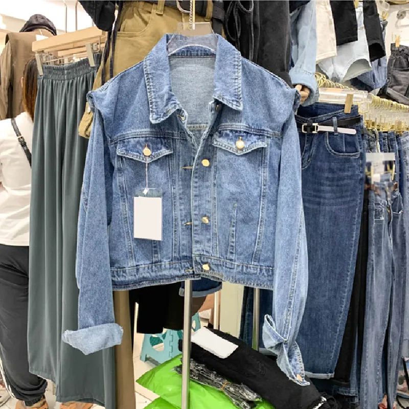 Korean Harajuku Vintage Denim Jacket Womans 2021 New Spring Autumn Fashion Loose Casual Long Sleeve Jeans Coat Tops Female A988
Korean Harajuku Vintage Denim Jacket Womans 2021 New Spring Autumn Fashion Loose Casual Long Sleeve Jeans Coat Tops Female A988
