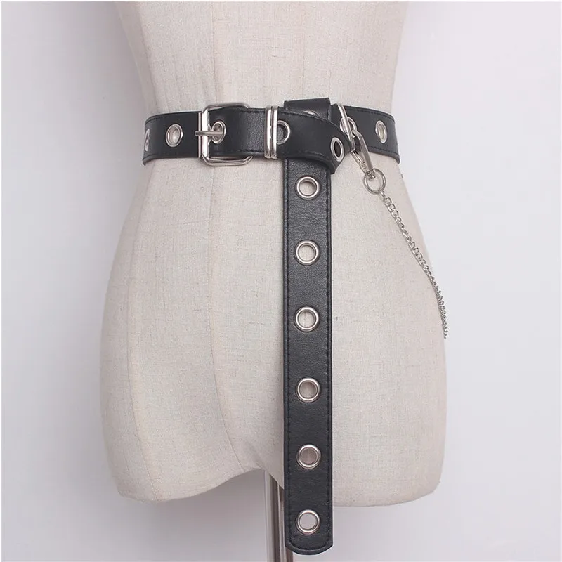Newest Design Detachable Waist Belt Chain Punk Hip-hop Trendy Women Belts Lady Fashion silver Pin Buckle leather Waistband Jeans 
Newest Design Detachable Waist Belt Chain Punk Hip-hop Trendy Women Belts Lady Fashion silver Pin Buckle leather Waistband Jeans