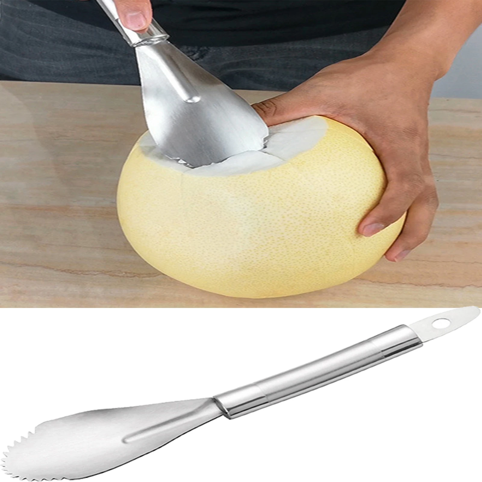 New Stainless Steel Pomelo Cutter Handy Kitchen Pummelo Cutting Tool Kitchen Pummelo Cutting Tool Lemon Orange Peeler Household
New Stainless Steel Pomelo Cutter Handy Kitchen Pummelo Cutting Tool Kitchen Pummelo Cutting Tool Lemon Orange Peeler Household