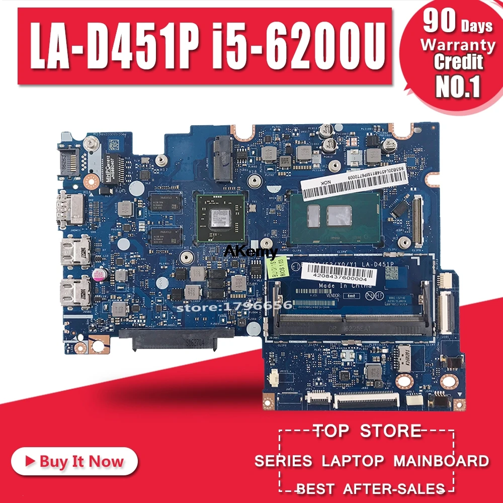 LA-D451P Laptop motherboard For Lenovo YOGA 510-14ISK Flex4-1470 original mainboard I5-6200U with video card
LA-D451P Laptop motherboard For Lenovo YOGA 510-14ISK Flex4-1470 original mainboard I5-6200U with video card