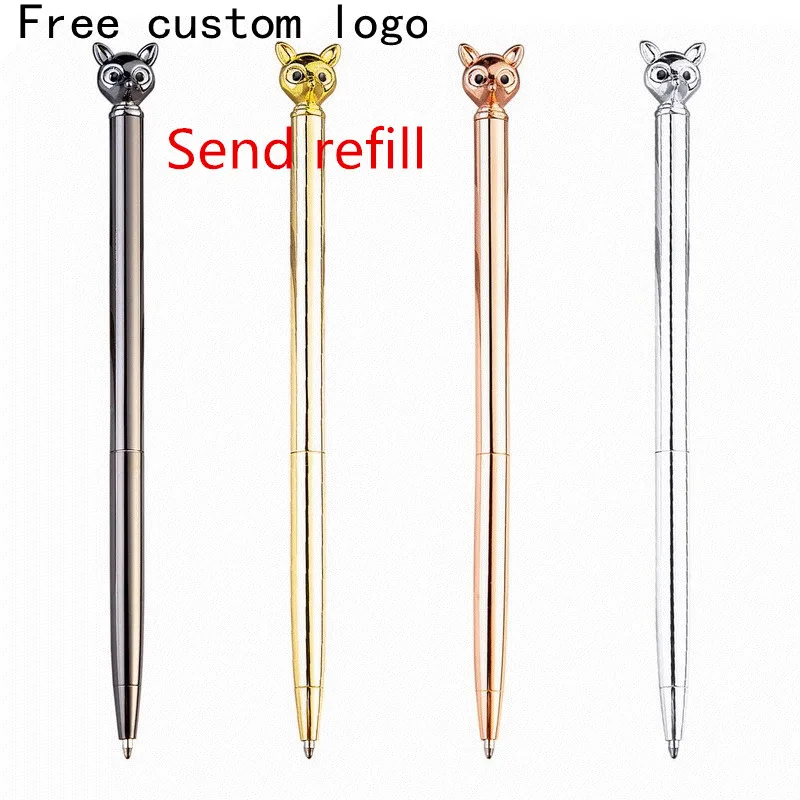 Metal pen custom creative fox head ball pen wholesale advertising pen laser custom LOGO name
Metal pen custom creative fox head ball pen wholesale advertising pen laser custom LOGO name
