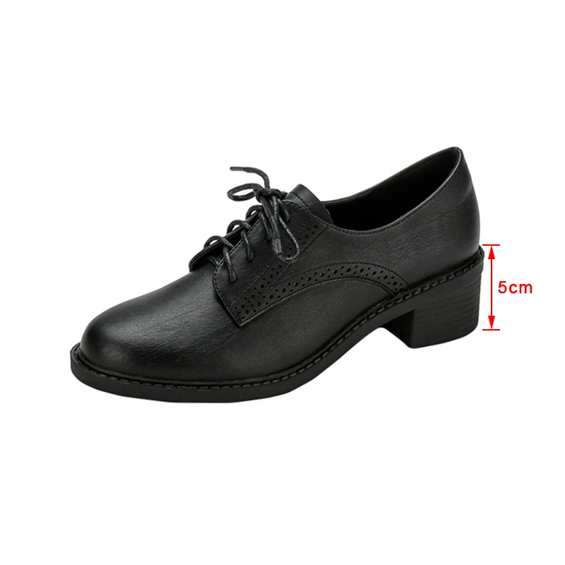 Wowen Single Shoes Pattern Thick Bottom Elegant Round Toe Shallow Ladies Casual Lace Up Female Fashion Non Slip 2021 New Autumn
Wowen Single Shoes Pattern Thick Bottom Elegant Round Toe Shallow Ladies Casual Lace Up Female Fashion Non Slip 2021 New Autumn