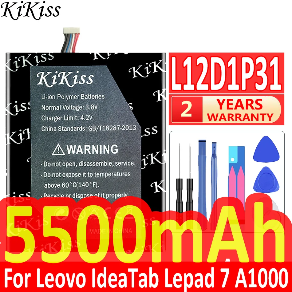 5500mAh KiKiss Powerful Battery L12D1P31 L12T1P33 for Lenovo IdeaTab Lepad 7 A1000 A1010 A5000 A3000 A3000-H
5500mAh KiKiss Powerful Battery L12D1P31 L12T1P33 for Lenovo IdeaTab Lepad 7 A1000 A1010 A5000 A3000 A3000-H