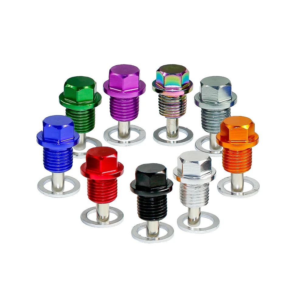 M14*1.5 Aluminum Neo Chrome Magnetic Oil Drain Plug Oil Drain Bolt Oil Sump drain plug nut
M14*1.5 Aluminum Neo Chrome Magnetic Oil Drain Plug Oil Drain Bolt Oil Sump drain plug nut