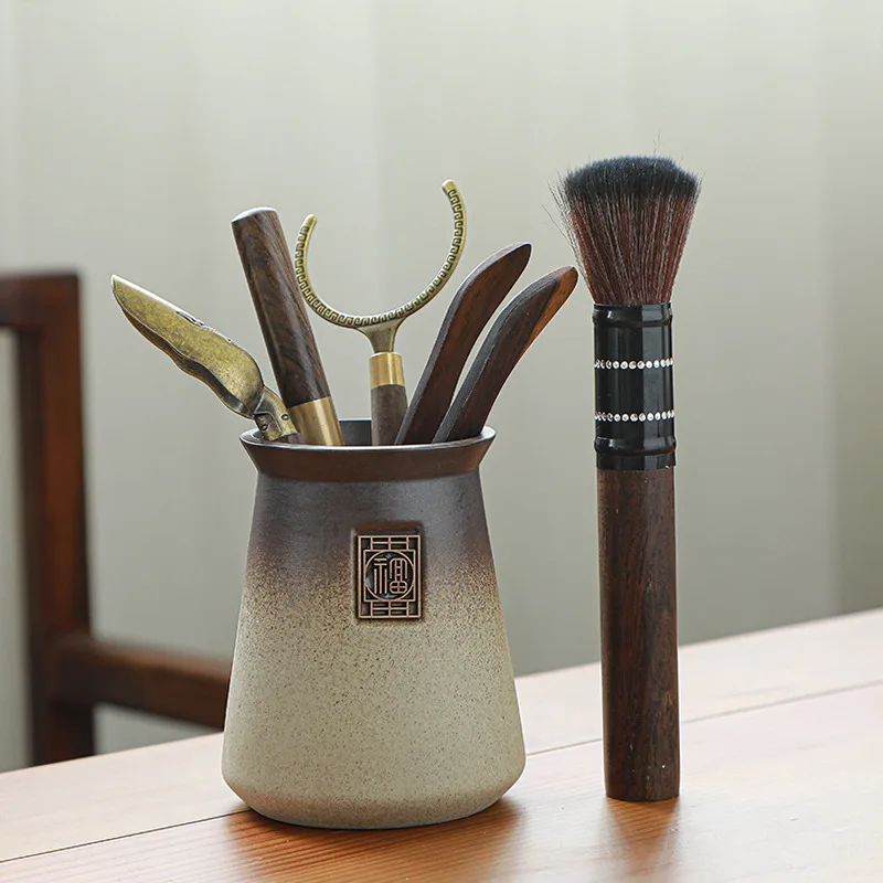 Retro Stoneware Tea Ceremony Six Gentlemen Kung Fu Tea Set Accessories Ceramic Tea Holder Tea Ceremony Tea Spoon Tea Fork Brush
Retro Stoneware Tea Ceremony Six Gentlemen Kung Fu Tea Set Accessories Ceramic Tea Holder Tea Ceremony Tea Spoon Tea Fork Brush