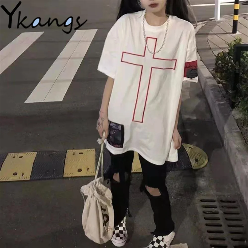 Printing Dark Style Cool Punk T-Shirt White Summer New Gothic Oversized Short Sleeve Loose Comfortable Black Harajuku Streetwear
Printing Dark Style Cool Punk T-Shirt White Summer New Gothic Oversized Short Sleeve Loose Comfortable Black Harajuku Streetwear