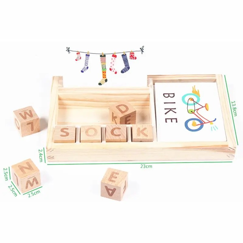Wooden Educational Toys Learning Matching Letter Games and Develops Alphabet Words Spelling Skills Letter Block 30pcs Cards Gift 
Wooden Educational Toys Learning Matching Letter Games and Develops Alphabet Words Spelling Skills Letter Block 30pcs Cards Gift