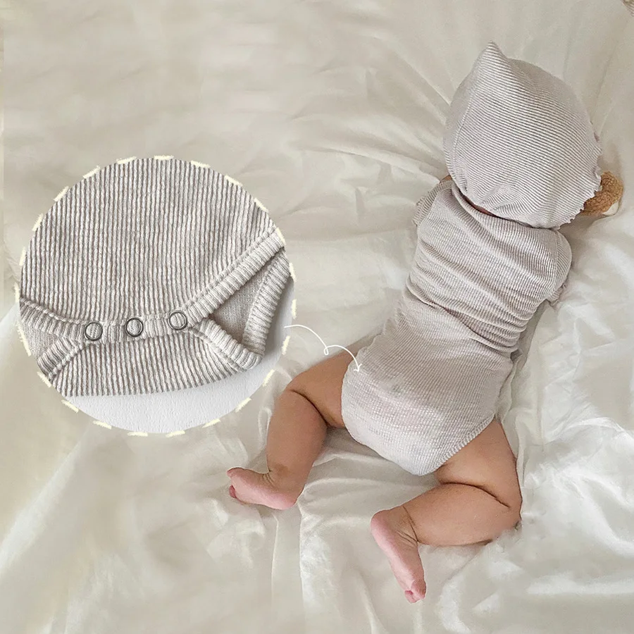 2021 Summer New Infant Baby Boy Girl Cotton Striped Short Sleeves Bodysuit Toddler Kid Soft Flower Edge Bodysuits With Hat
2021 Summer New Infant Baby Boy Girl Cotton Striped Short Sleeves Bodysuit Toddler Kid Soft Flower Edge Bodysuits With Hat