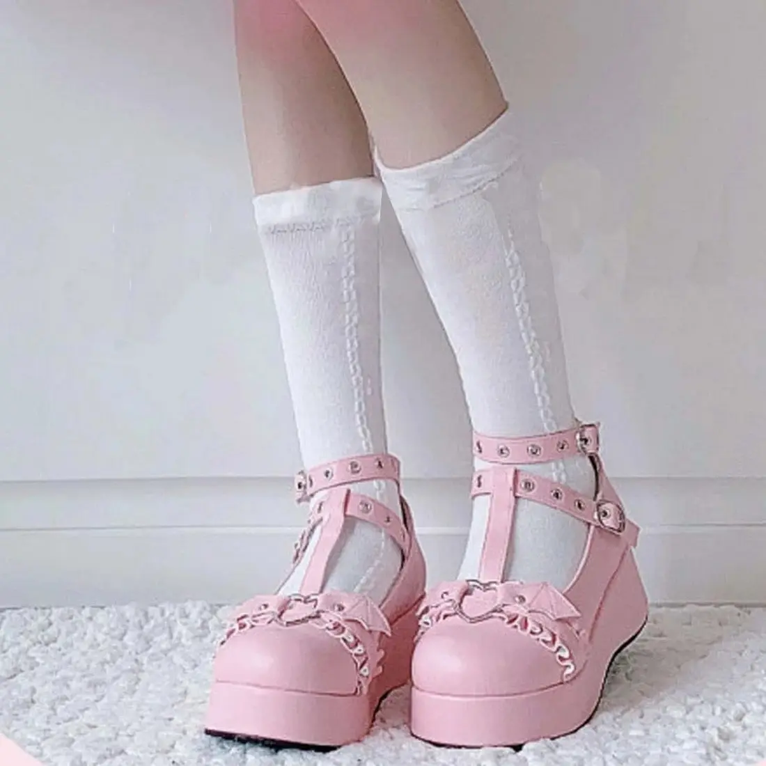 Dropship Brand Fashion Female Lolita Cute Women's Pumps Platform Wedges High Heels Pumps Sweet INS Cosplay Shoes Woman
Dropship Brand Fashion Female Lolita Cute Women's Pumps Platform Wedges High Heels Pumps Sweet INS Cosplay Shoes Woman