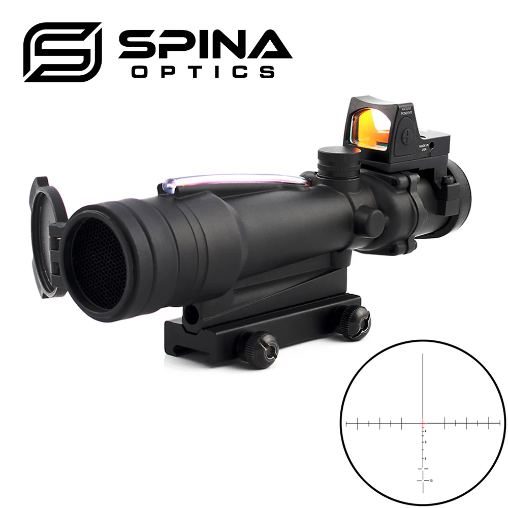 Tactical Riflescope 3.5x35 Rifle Scope Real Fiber Optical Sights with Red Dot Sight and Killflash Lens Scope Protector
Tactical Riflescope 3.5x35 Rifle Scope Real Fiber Optical Sights with Red Dot Sight and Killflash Lens Scope Protector