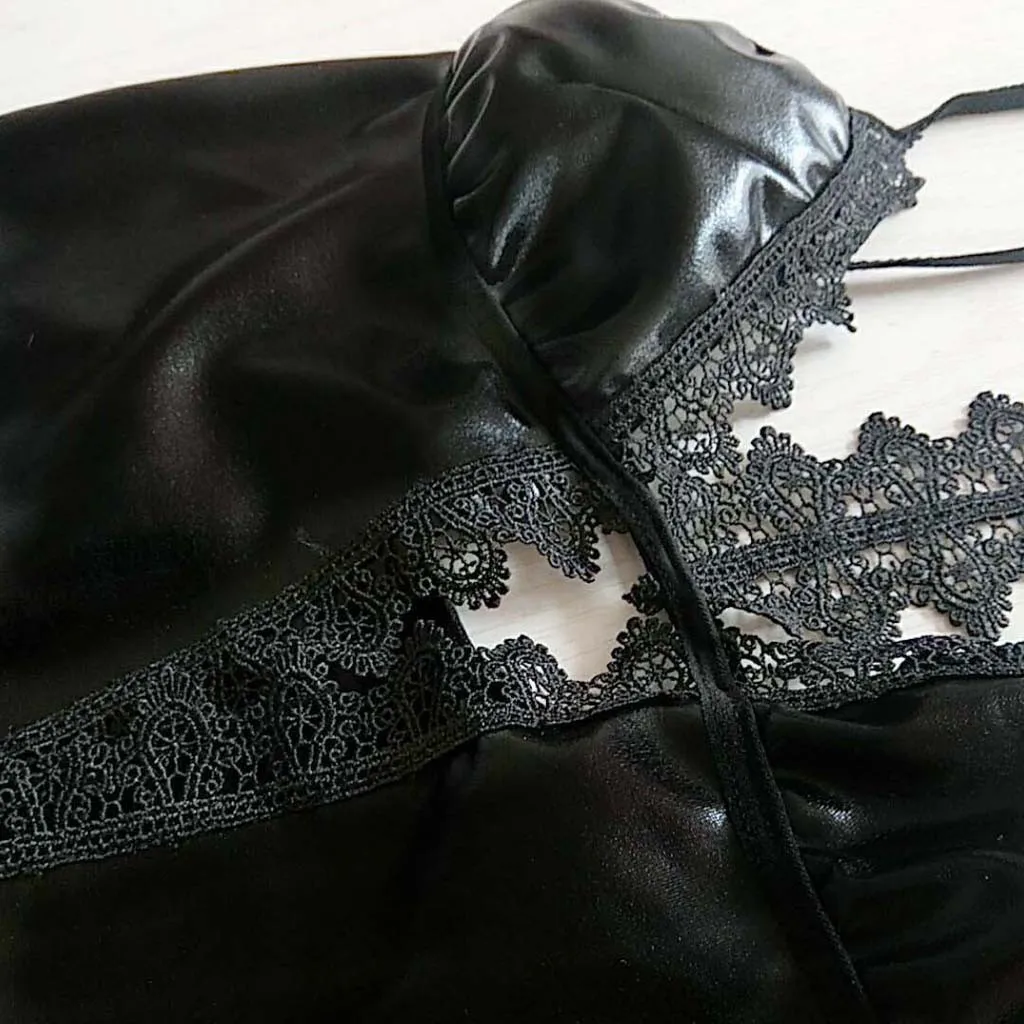 Women's Sexy Lace Leather Lingerie Babydoll Nightclub Sexy Underwear Halter Hollow Porno Lenceria Mujer Sexy Costumes Plus Size
Women's Sexy Lace Leather Lingerie Babydoll Nightclub Sexy Underwear Halter Hollow Porno Lenceria Mujer Sexy Costumes Plus Size