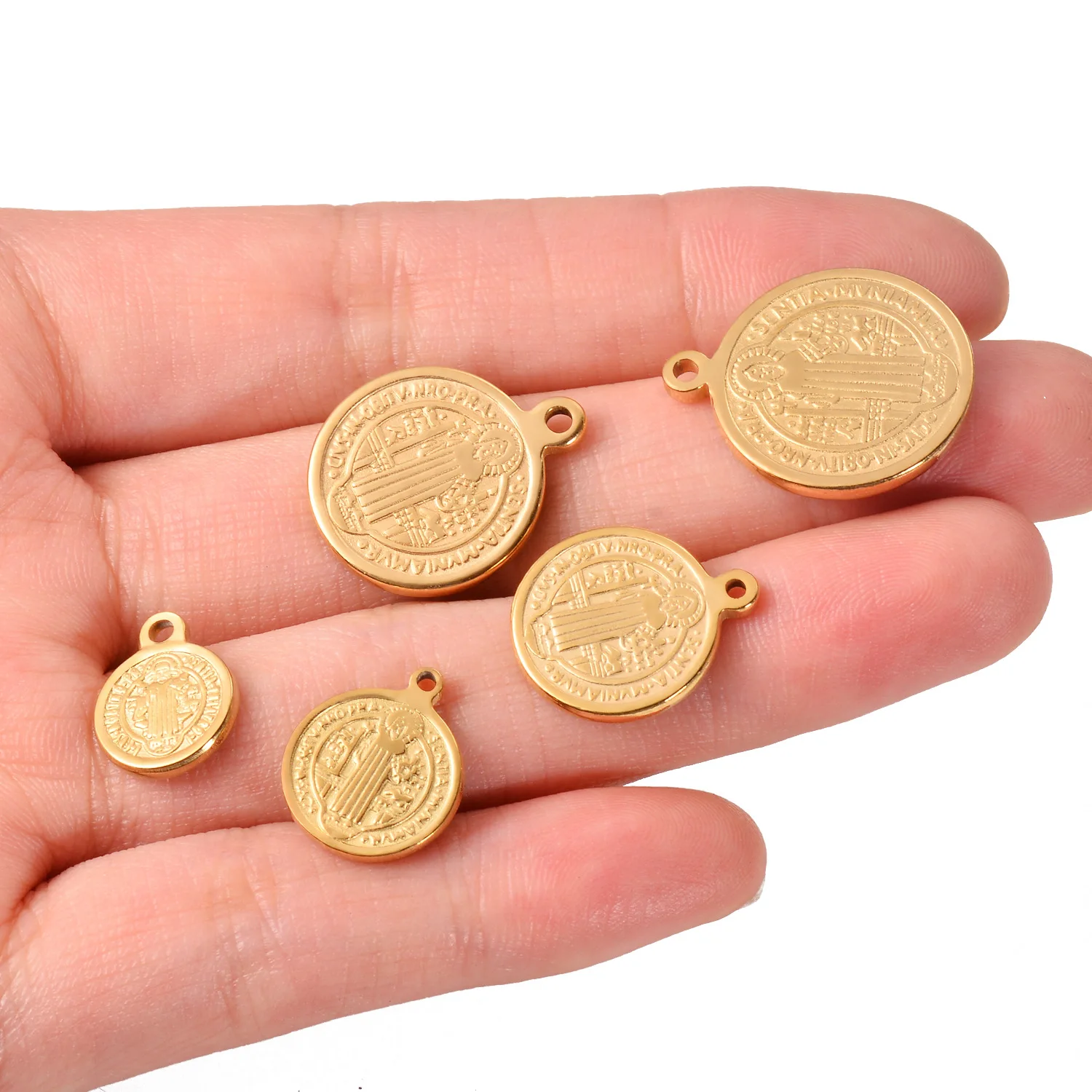 San Benito Medal Charm Stainless Steel Saint Benedict Charms For Jewelry Making Silver/Gold Color St Benedict Medallas 20pcs
San Benito Medal Charm Stainless Steel Saint Benedict Charms For Jewelry Making Silver/Gold Color St Benedict Medallas 20pcs