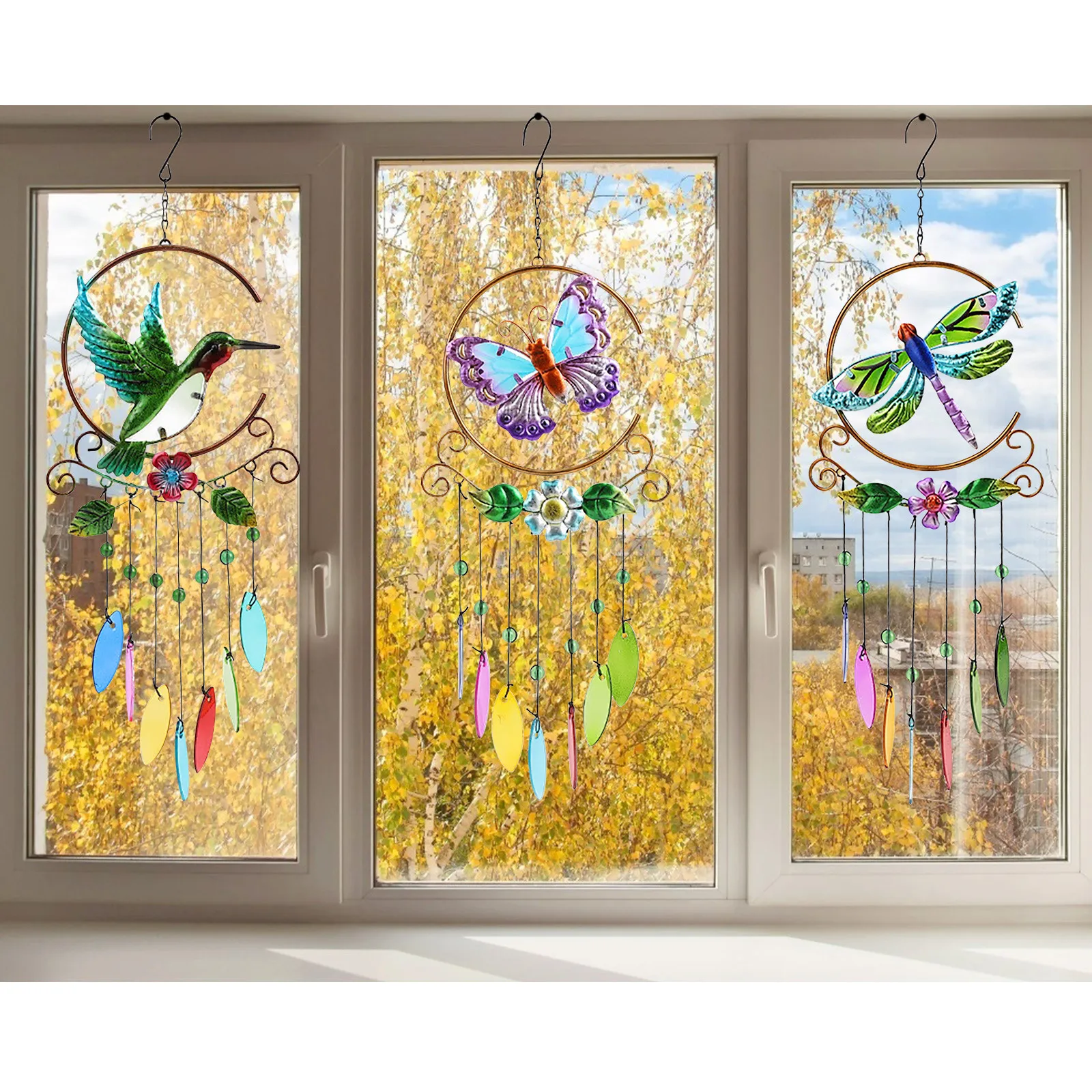 Hummingbird Butterfly Wind Chime Metal Craft Decoration Garden Balcony Pendant decoracin de habitacin 
Hummingbird Butterfly Wind Chime Metal Craft Decoration Garden Balcony Pendant decoracin de habitacin