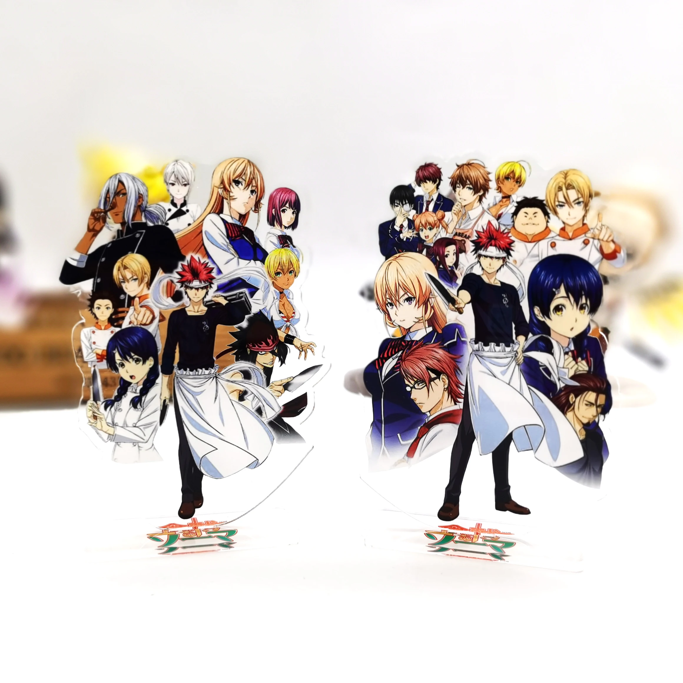 

Food Wars Shokugeki no Soma Yukihira Souma Nakiri Erina Megumi acrylic stand figure model plate holder cake topper anime