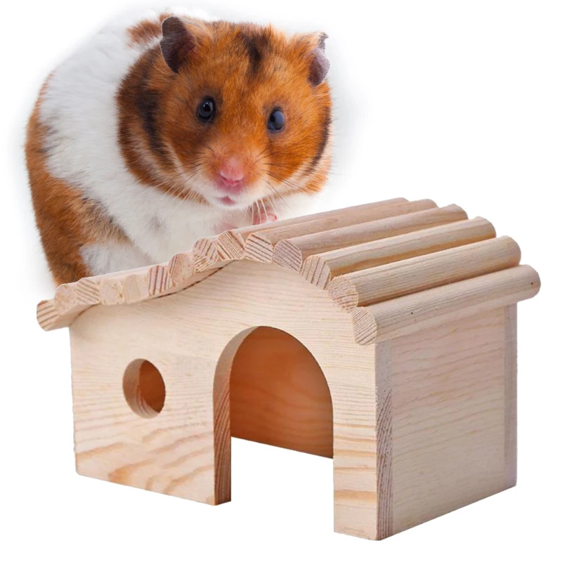 Durable Wooden Hamster Nest House Odorless Non Toxic Wooden Hut and Castle Small Animal Playground Chew Toy 
Durable Wooden Hamster Nest House Odorless Non Toxic Wooden Hut and Castle Small Animal Playground Chew Toy