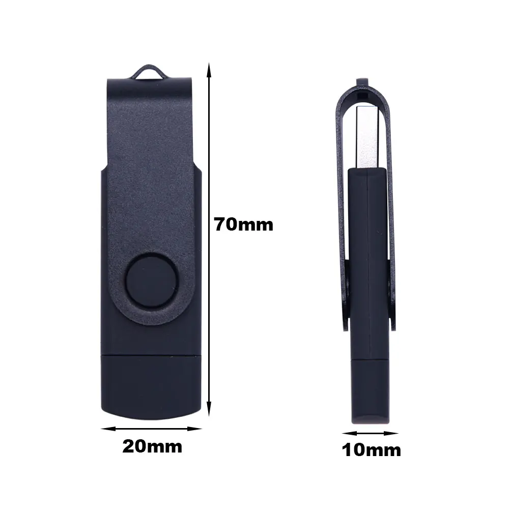 10 шт. 360 Поворот type-c USB Flash drive cle sd-карты до 64 ГБ 2 0 смарт-телефон Флеш накопитель 16G/32g