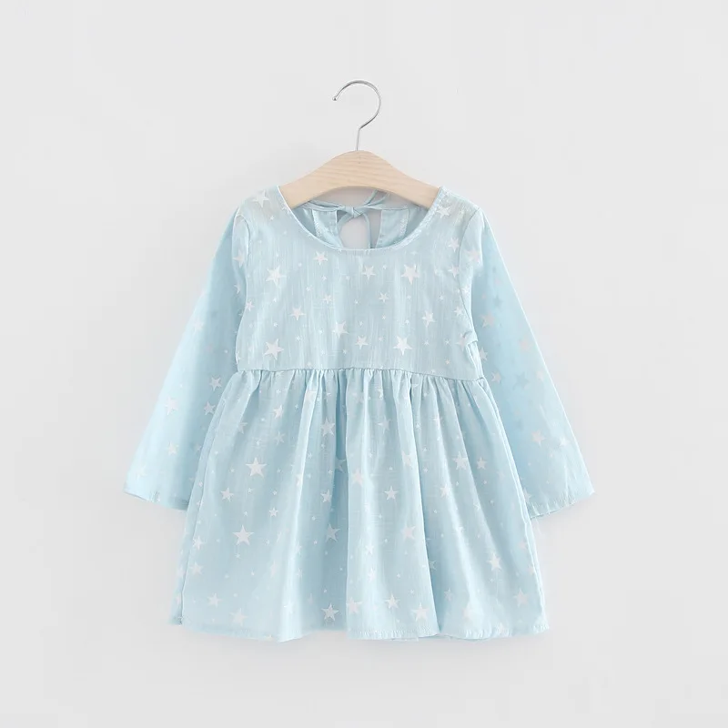 2019 Spring Autumn Baby Girl Dress Cotton Long Sleeve Children Dresses Polka Dot Kids for Girls Fashion Clothing | Детская одежда и