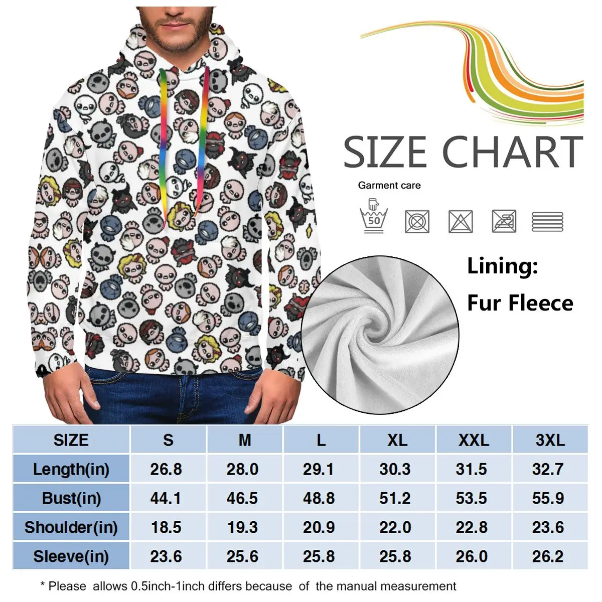 The Binding Of Isaac Hoodie Hoodies Outdoor Autumn Pullover Polyester Men |