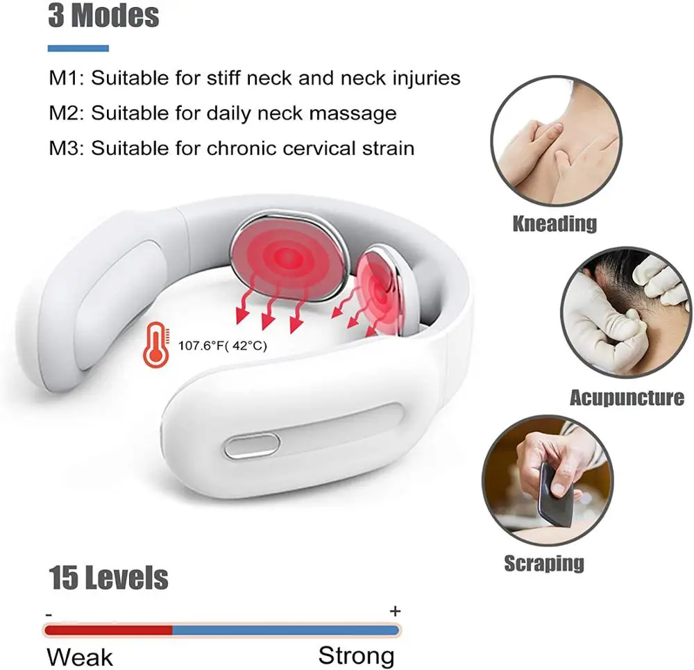 Pulse Neck Massager for Pain Relief, Intelligent Neck Massage with Heat, Portable Neck Massager for Women Men Gift
Pulse Neck Massager for Pain Relief, Intelligent Neck Massage with Heat, Portable Neck Massager for Women Men Gift