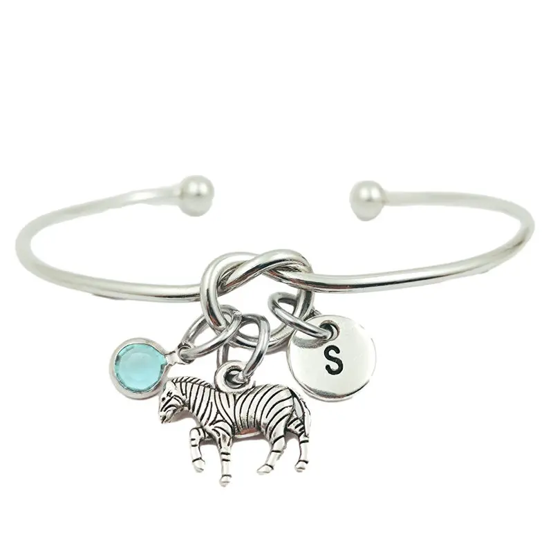 Zebra New Animal Creative Initial Letter Monogram Birthstone Adjustable Bracelet Fashion Jewelry Women Gift Pendant
Zebra New Animal Creative Initial Letter Monogram Birthstone Adjustable Bracelet Fashion Jewelry Women Gift Pendant