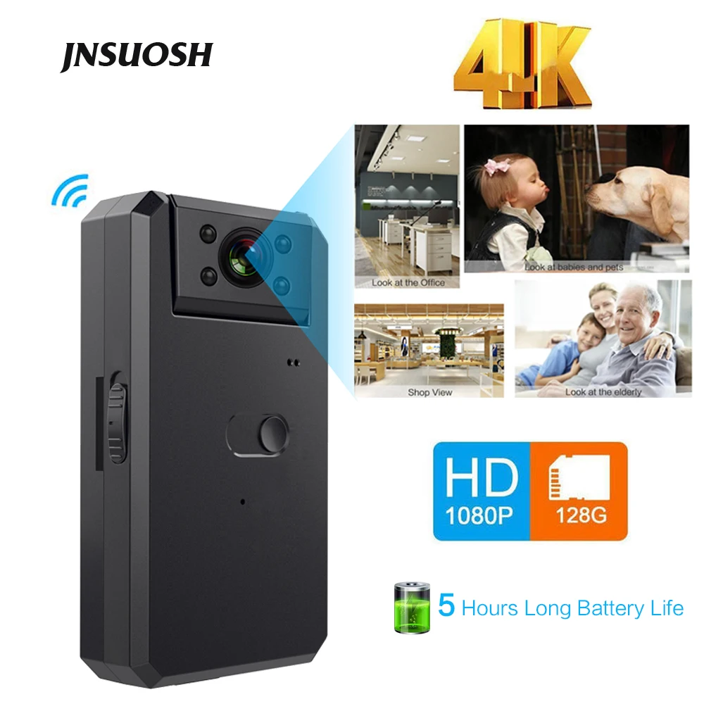4K мини-камера WiFi умная беспроводная видеокамера HD 1080P IP точка доступа камера