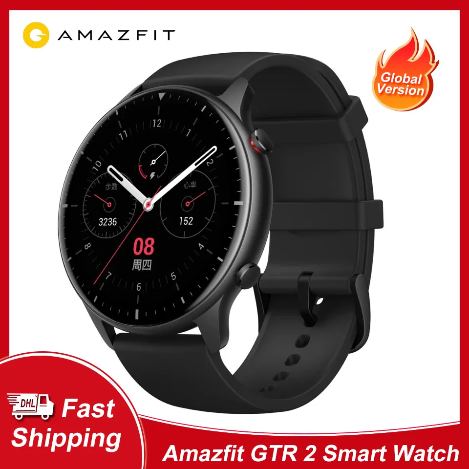 Смарт часы Amazfit GTR 2 время работы батареи 14 дней 5ATM GPS мониторинг сна фитнес трекер