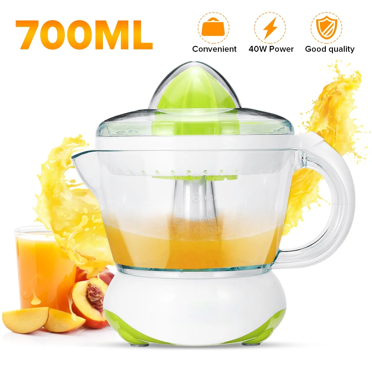 220-240V Electric Juicer Squeezer Machine Orange Lemon Citrus Fruit Press-Juice Extractor ABS 700ml Transparent Scale Marking
220-240V Electric Juicer Squeezer Machine Orange Lemon Citrus Fruit Press-Juice Extractor ABS 700ml Transparent Scale Marking