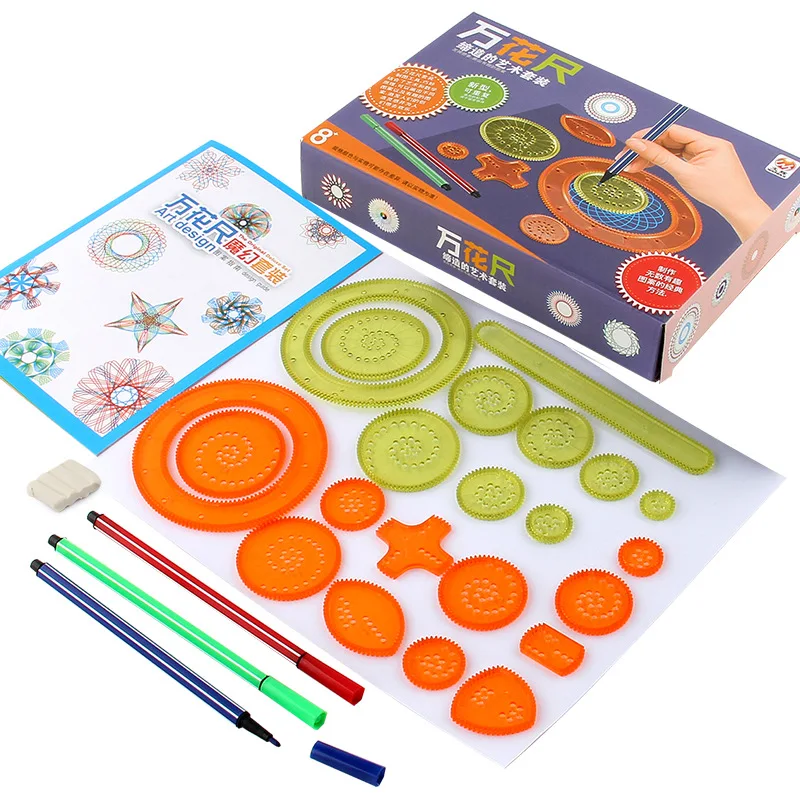 Art Painting Template Kaleidoscope Puzzle Teaching Stationery Painting Set DIY Wanhua Ruler Painting Toy Children's Drawing Toy
Art Painting Template Kaleidoscope Puzzle Teaching Stationery Painting Set DIY Wanhua Ruler Painting Toy Children's Drawing Toy