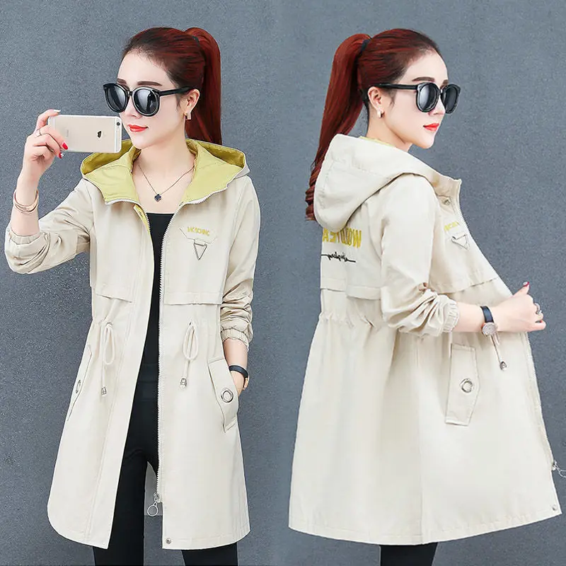 2020 Fashionable Women's Windbreaker High-quality Trench Coat with A Hooded Ladies Solid Slim Elegant Spring Clothing W135 
2020 Fashionable Women's Windbreaker High-quality Trench Coat with A Hooded Ladies Solid Slim Elegant Spring Clothing W135