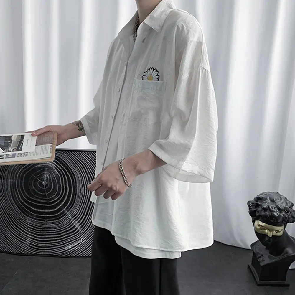 Fashion Harajuku Short Sleeves Shirt Pocket Men Loose Casual Jacket Top Workwear Summer Casual Shirts Mens Blouse Shirt tops
Fashion Harajuku Short Sleeves Shirt Pocket Men Loose Casual Jacket Top Workwear Summer Casual Shirts Mens Blouse Shirt tops