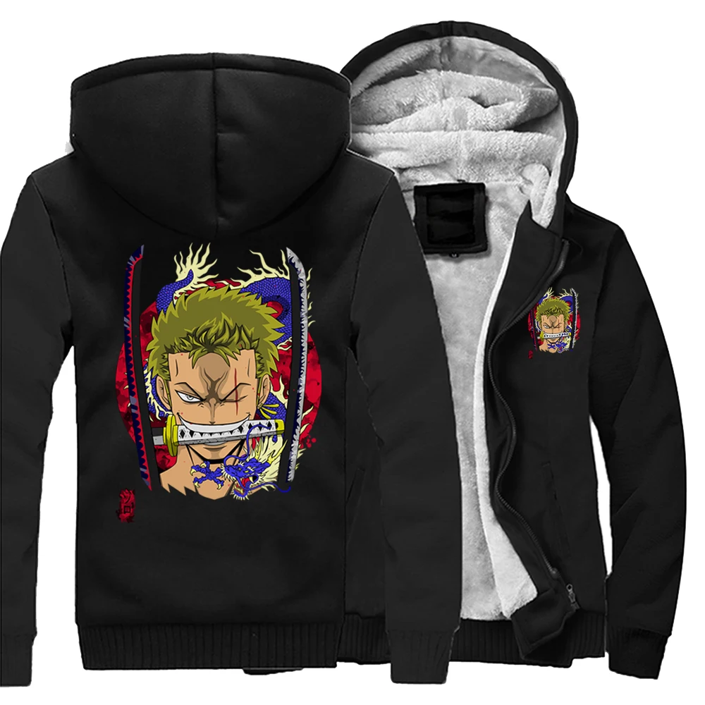 Japan Anime One Piece Roronoa Zoro Cool Casual Hoodie Street Outdoor Jackets Winter Warm Thick Men Coat Gray Fitted Sweatshirt
Japan Anime One Piece Roronoa Zoro Cool Casual Hoodie Street Outdoor Jackets Winter Warm Thick Men Coat Gray Fitted Sweatshirt