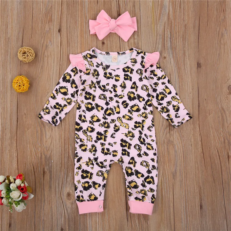 2Pcs Baby Autumn Clothing Floral/Leopard Print O-Neck Ruffles Long-Sleeve Jumpsuit+Bowknot Hairband for Toddler Girl 0-18 Months
2Pcs Baby Autumn Clothing Floral/Leopard Print O-Neck Ruffles Long-Sleeve Jumpsuit+Bowknot Hairband for Toddler Girl 0-18 Months
