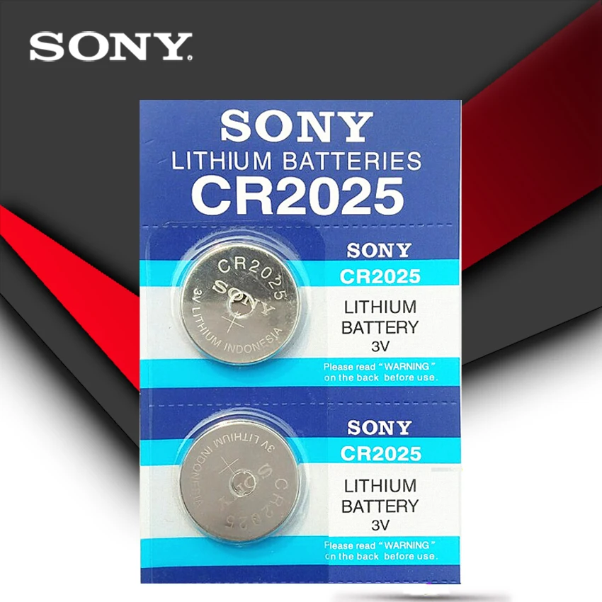 

2 шт./лот SONY оригинальный cr2025 кнопочные батареи cr2025 3V литиевая монета батарея для часов калькулятор весовые весы