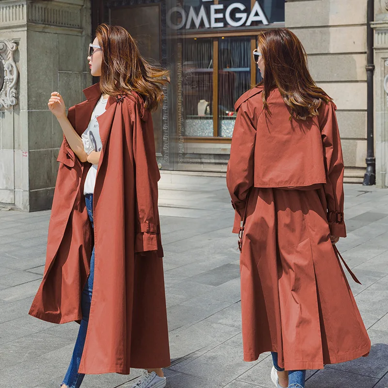 Windbreaker Women's Long Spring Autumn 2020 Hong Kong Style Belt Abrigos Korean Waist Double Breasted Trench Coat Female Z732
Windbreaker Women's Long Spring Autumn 2020 Hong Kong Style Belt Abrigos Korean Waist Double Breasted Trench Coat Female Z732